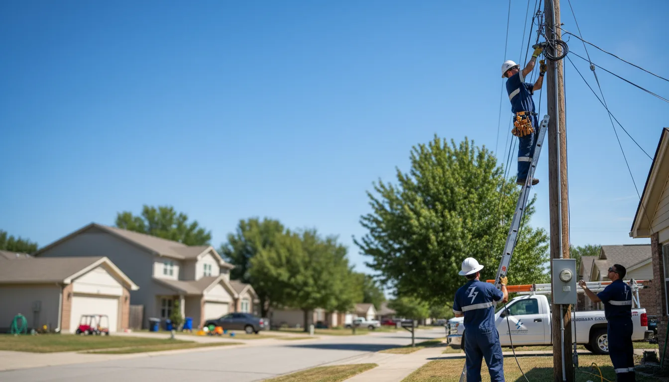 Residential electrician providing installation services in Troy, IL